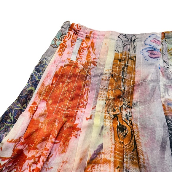 Blue Willi’s Denmark Linen Multicolor Floral / Geometric Skirt - Picture 4 of 11